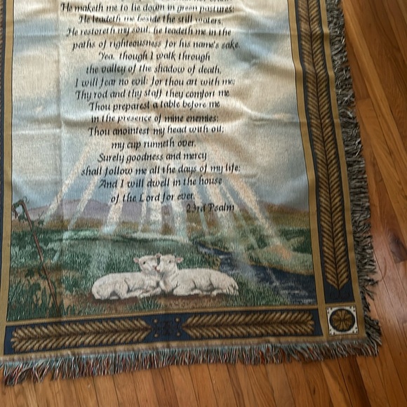 NWOT The Lord Is My Shepherd Throw 🐑🐑 - Picture 2 of 4